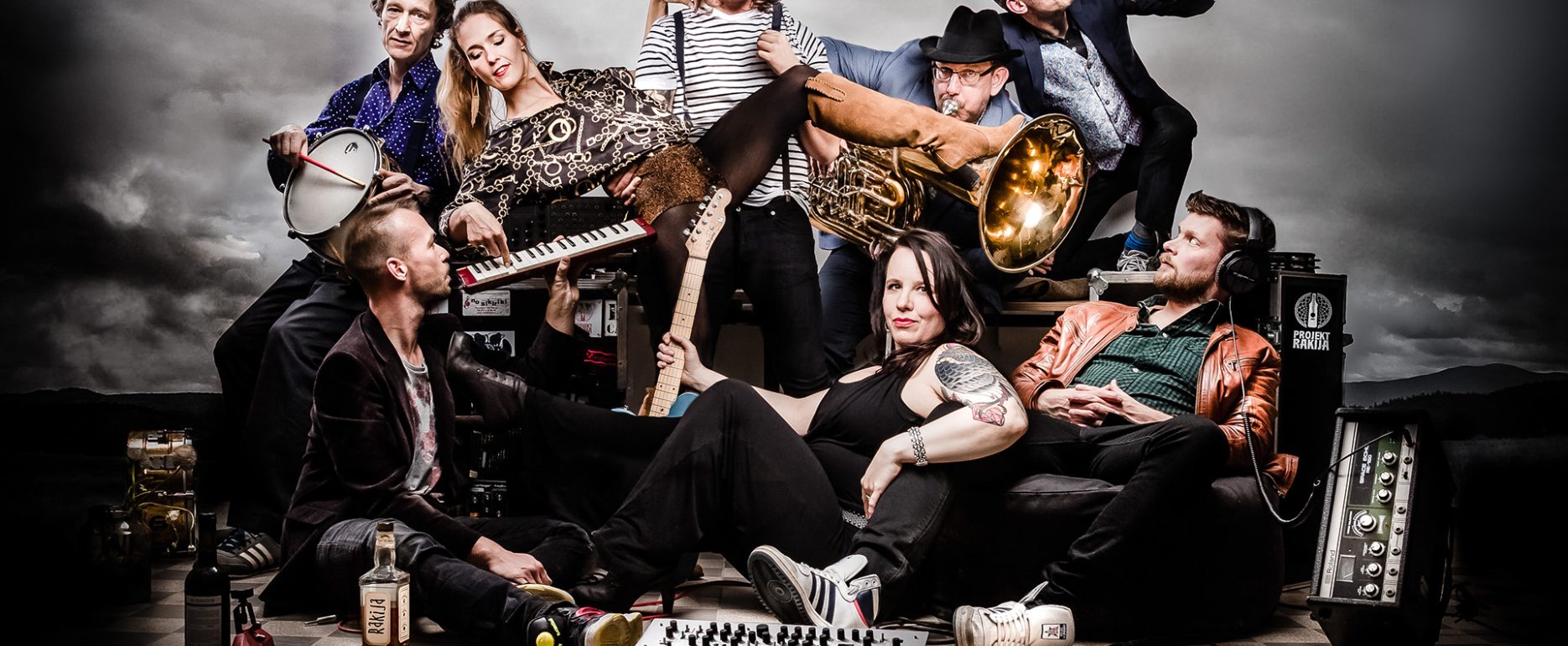 Samengestelde groepsfoto via fotomontage